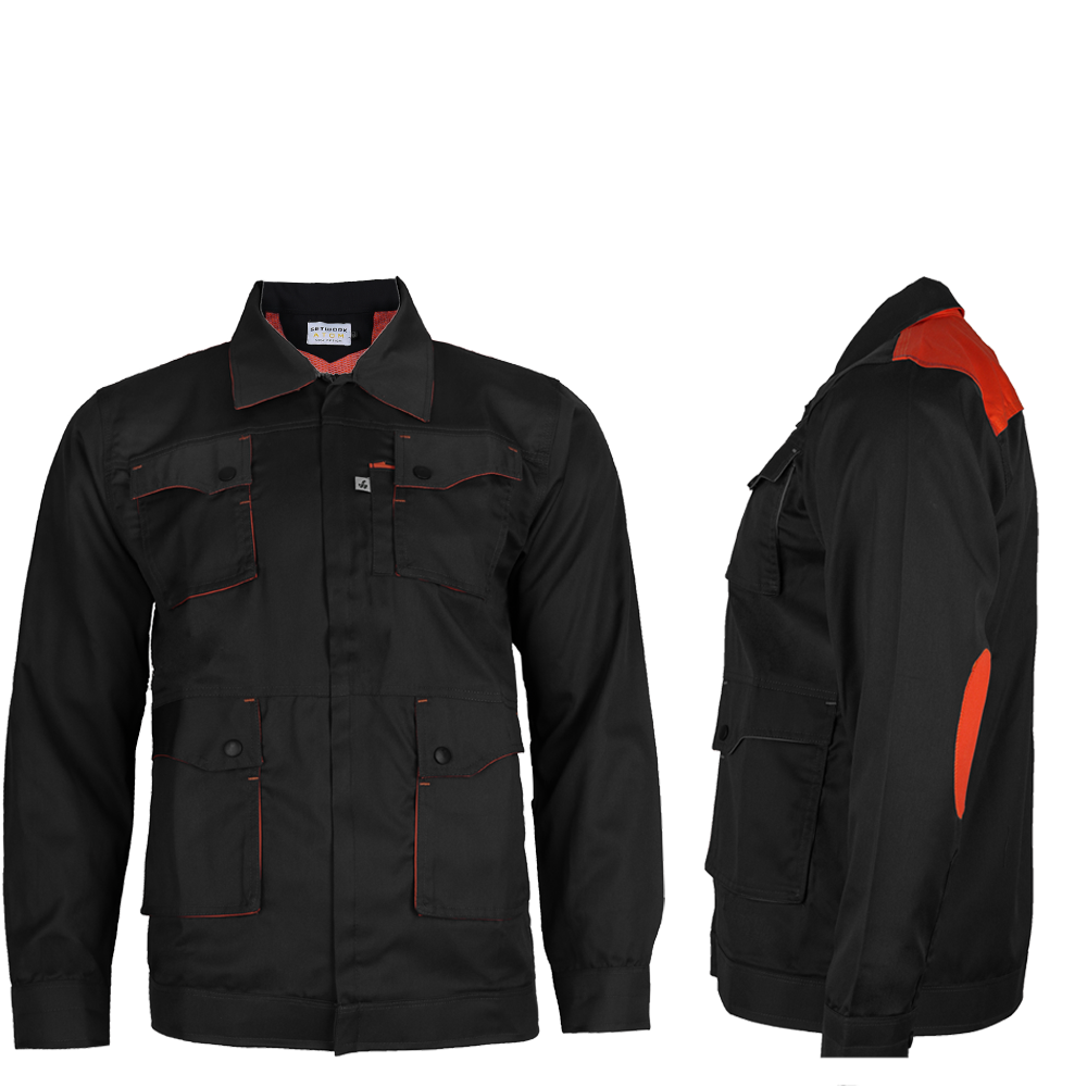 لباس کار مهندسی ست ورک اتم setwork (طوسی تیره-نارنجی)